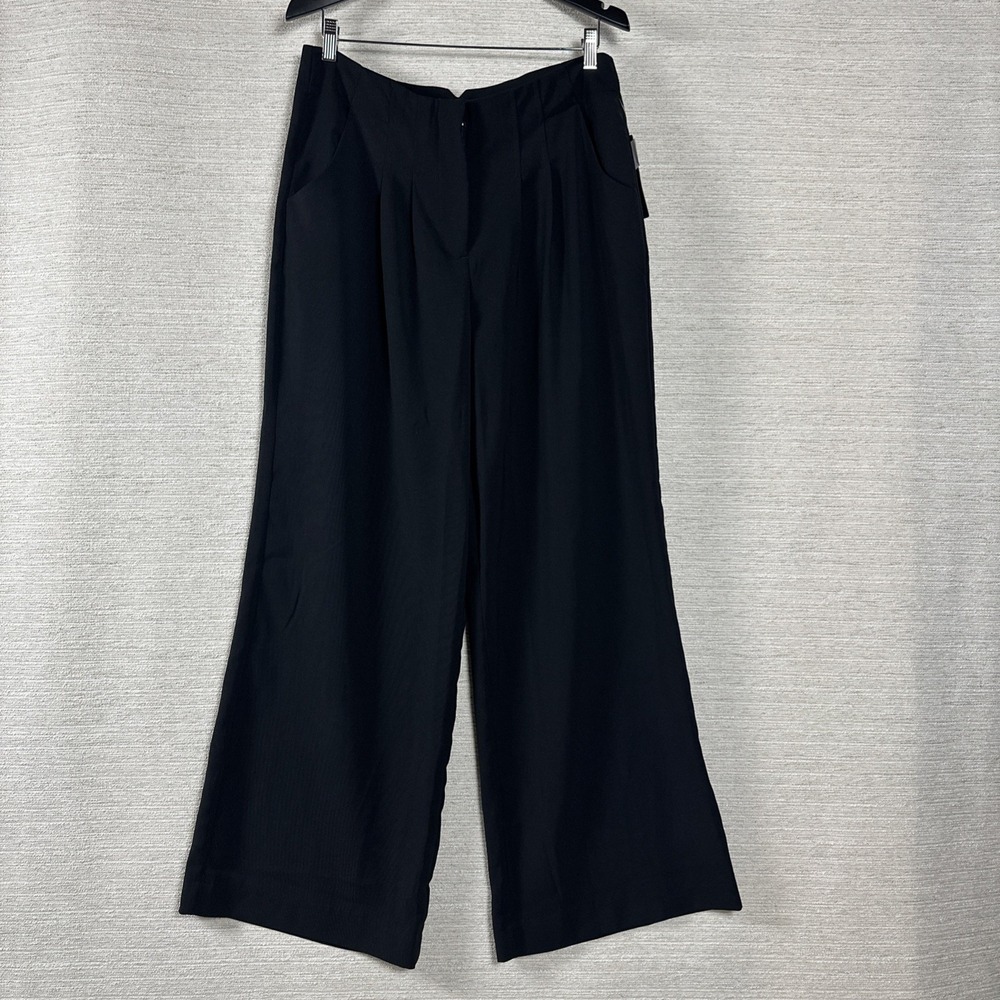 Leighton Wide Leg Pants Black Palazzo Career Trousers Women's 13 Flowy Chic NWT